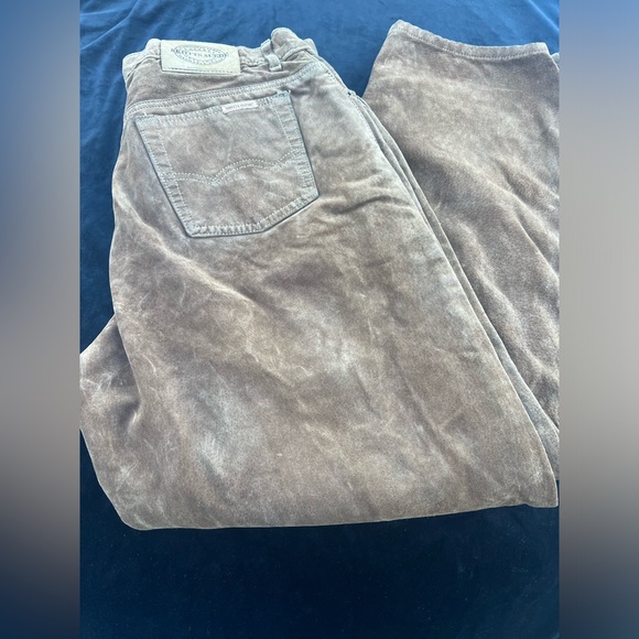 Vintage Skotts Suede Tan Washable Suede Jeans Size 36 - Picture 2 of 6